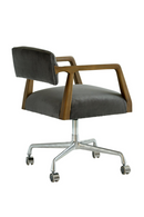 Gray Velvet Swivel Desk Chair | Andrew Martin Theo | Oroatrade.com