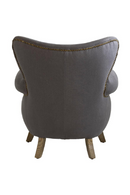 Gray Linen Studded Armchair | Andrew Martin Scholar | Oroatrade.com