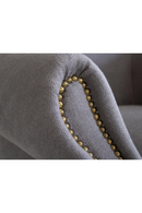 Gray Linen Studded Armchair | Andrew Martin Scholar | Oroatrade.com