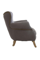 Gray Linen Studded Armchair | Andrew Martin Scholar | Oroatrade.com