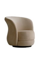 Cream Suede Swivel Armchair | Andrew Martin Mandona | Oroatrade.com