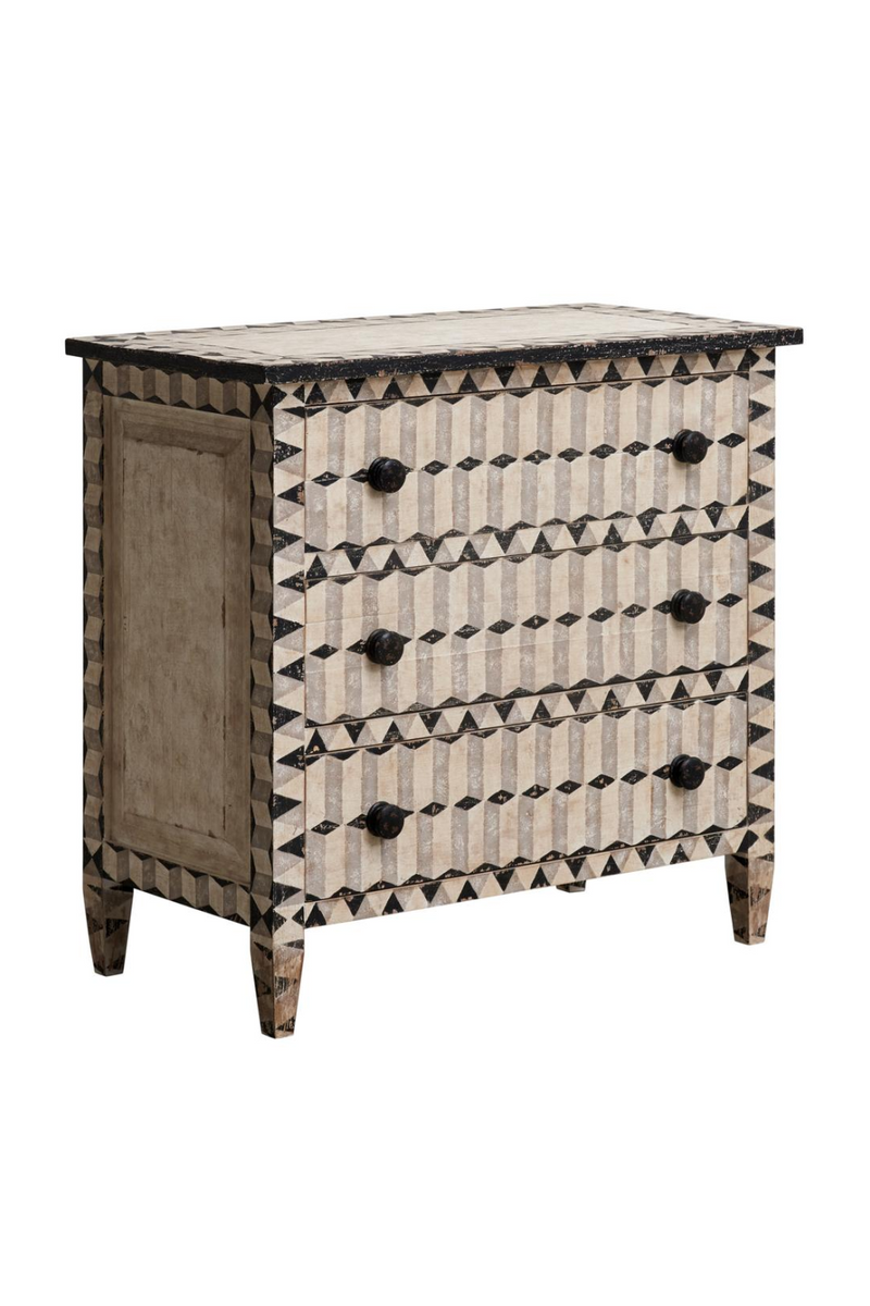 Gray Geometric 3-Drawer Chest | Andrew Martin Donato | Oroatrade.com