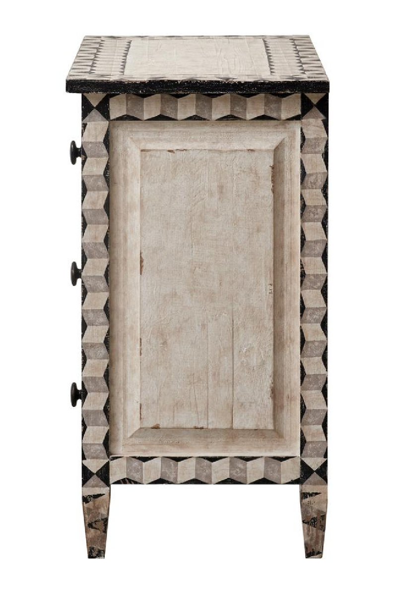 Gray Geometric 3-Drawer Chest | Andrew Martin Donato | Oroatrade.com