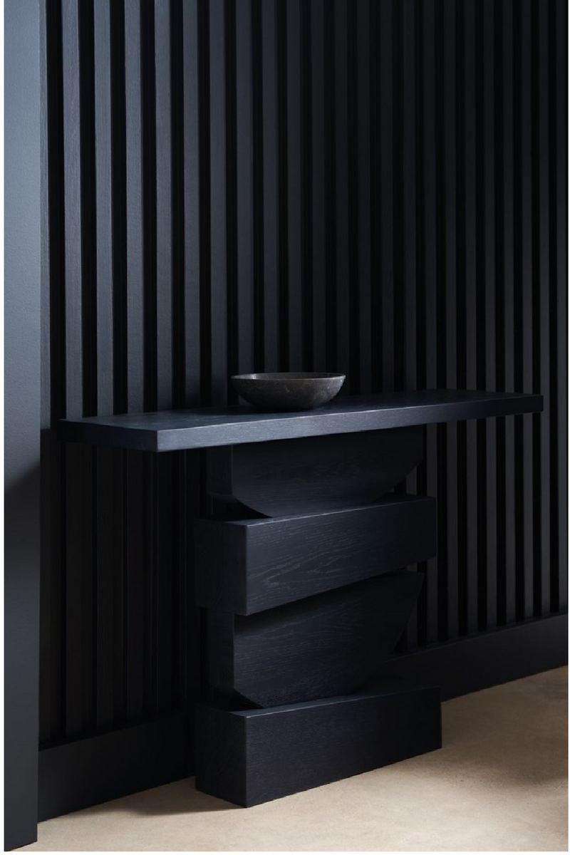 Black Wooden Modern Console Table | Andrew Martin Sia | Oroatrade.com