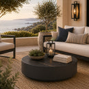 Round Ceramic Outdoor Coffee Table | Andrew Martin Bali | Oroatrade.com