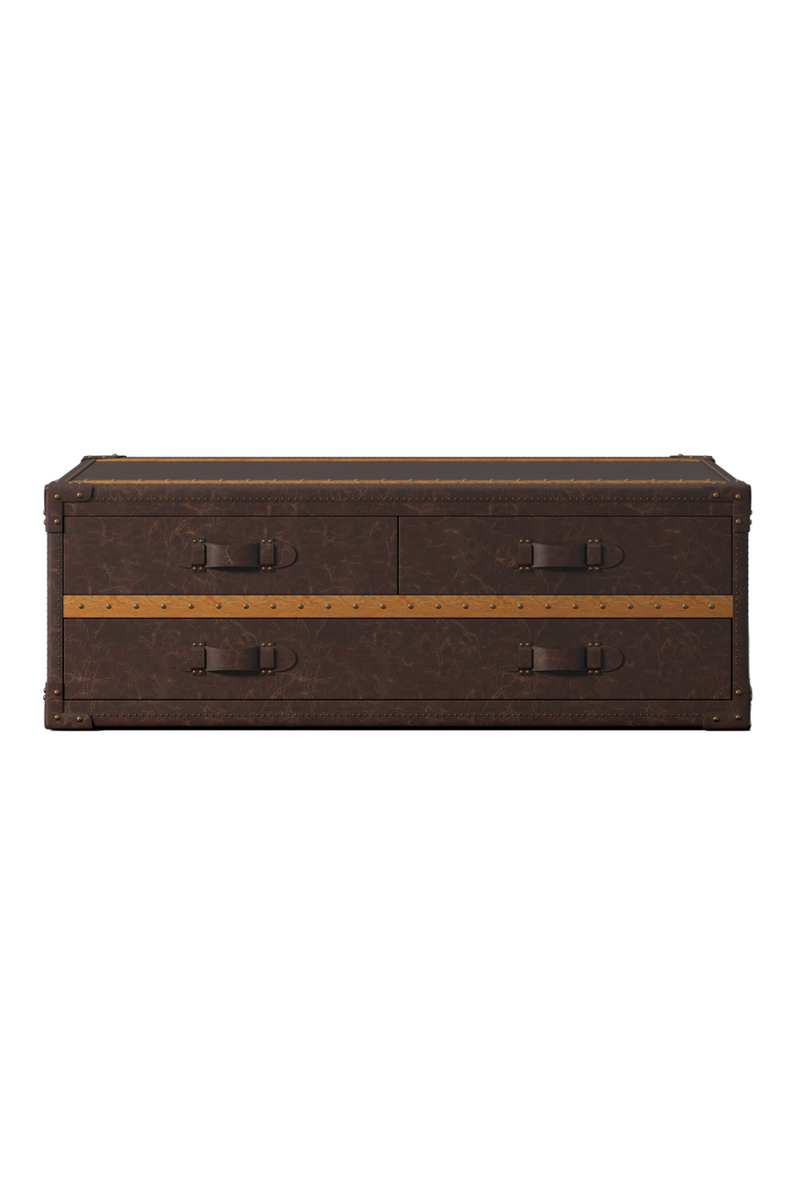 Vintage Leather Trunk Coffee Table | Andrew Martin Stonyhurst