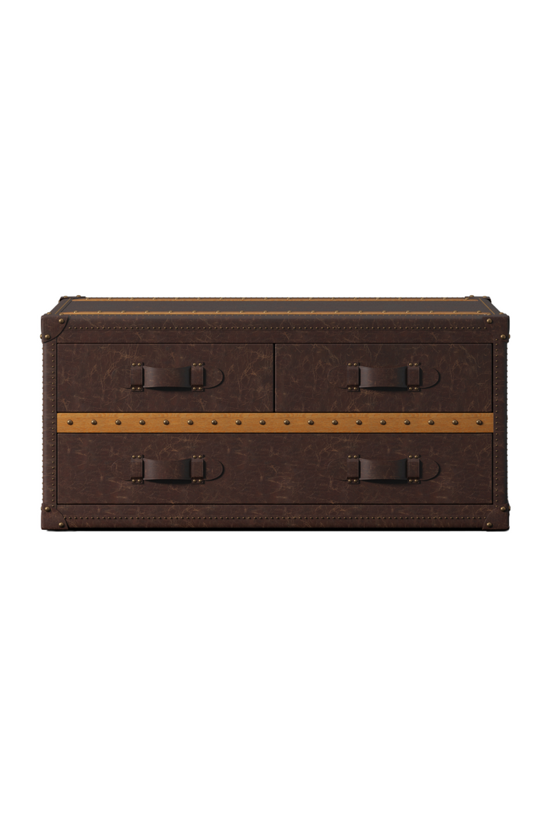 Vintage Leather Trunk Coffee Table | Andrew Martin Stonyhurst