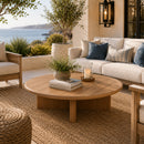 Outdoor Round Teak Coffee Table | Andrew Martin Caicos | Oroatrade.com