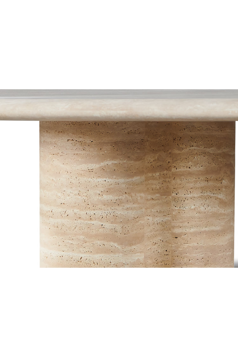 Oval Travertine Outdoor Coffee Table | Andrew Martin Porto | Oroatrade.com