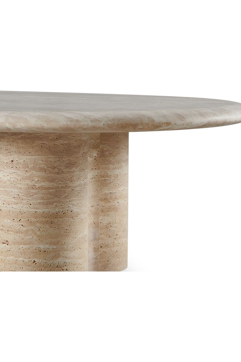 Oval Travertine Outdoor Coffee Table | Andrew Martin Porto | Oroatrade.com