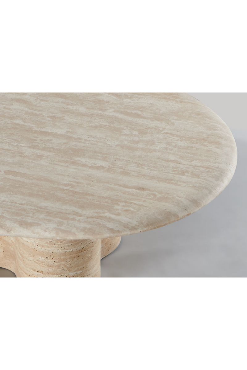 Oval Travertine Outdoor Coffee Table | Andrew Martin Porto | Oroatrade.com