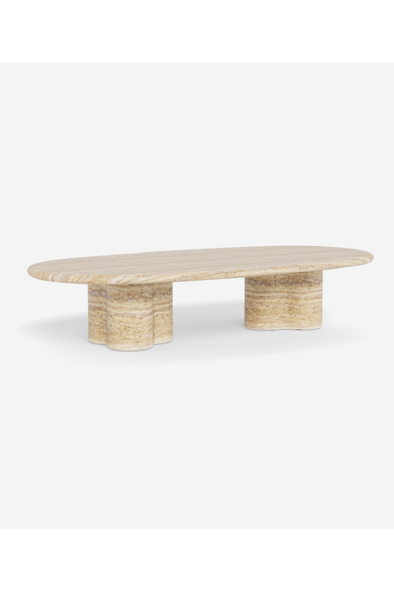 Oval Travertine Outdoor Coffee Table | Andrew Martin Porto | Oroatrade.com