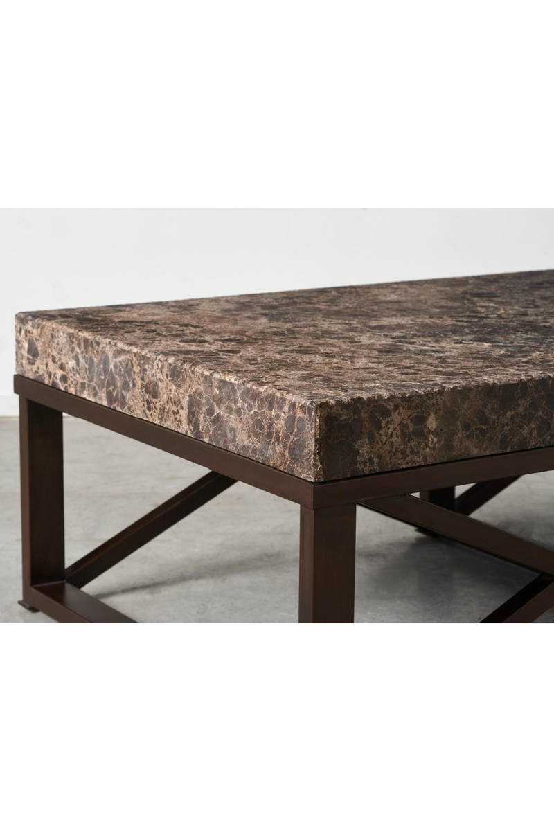 Dark Brown Marble Coffee Table |Andrew Martin Giorgio | Oroatrade.com