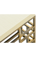 Cream Linen Brass Coffee Table | Andrew Martin Minerva | Oroatrade.com