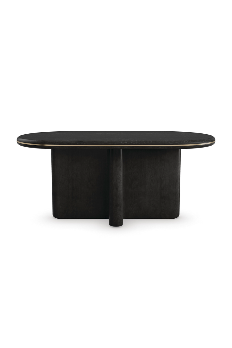 Black Oak Oval Dining Table | Andrew Martin Monty | Oroatrade.com
