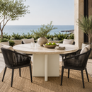 Outdoor Aluminium Round Dining Table | Andrew Martin Caicos | Oroatrade.com
