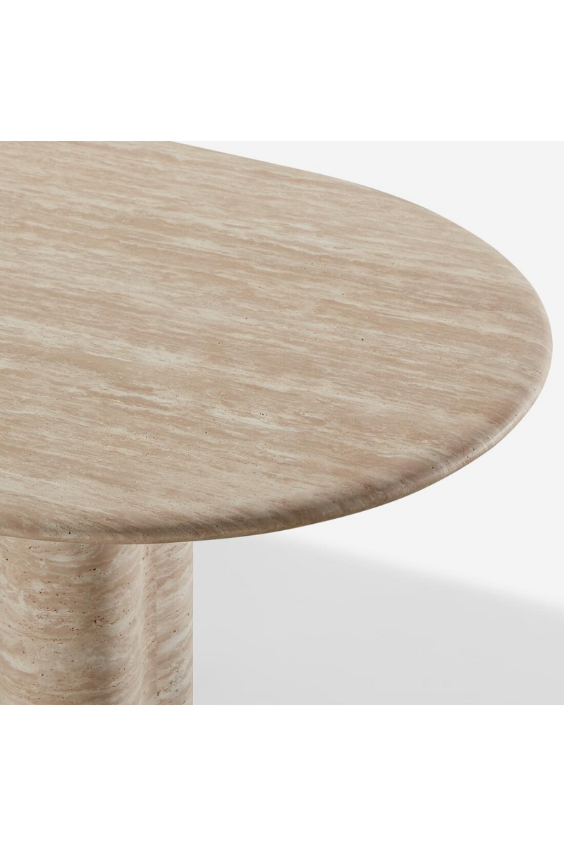 Oval Travertine Outdoor Dining Table | Andrew Martin Porto | Oroatrade.com