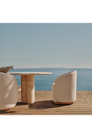 Oval Travertine Outdoor Dining Table | Andrew Martin Porto | Oroatrade.com