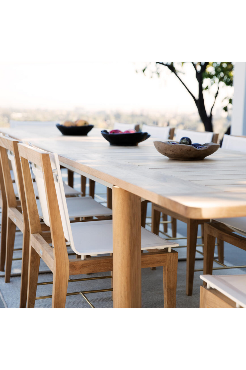 Teak Outdoor Extending Dining Table | Andrew Martin Byron | Oroatrade.com