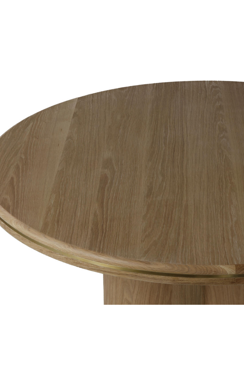 Natural Oak Pedestal Dining Table | Andrew Martin Angelo | Oroatrade.com