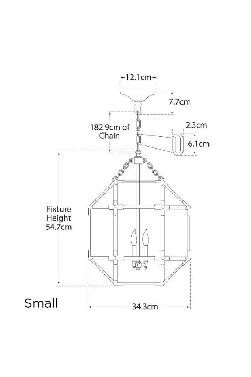 Gilded Iron Frame Pendant Light - M | Andrew Martin Morris