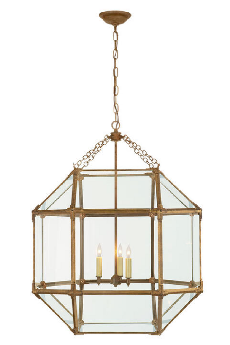 Gilded Iron Frame Pendant Light - M | Andrew Martin Morris