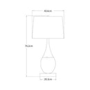 White Silk Crystal Table Lamp | Andrew Martin Juliette