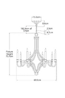 Eight-Candle Chandelier | Andrew Martin Mykonos | Oroatrade.com