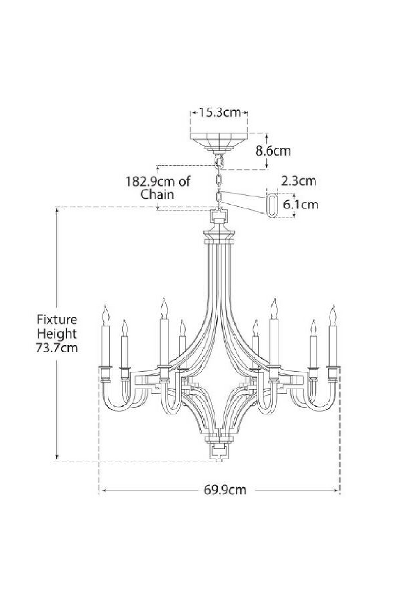 Eight-Candle Chandelier | Andrew Martin Mykonos | Oroatrade.com