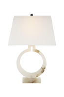 White Circular Base Modern Table Lamp | Andrew Martin Ring Form | Oroatrade.com