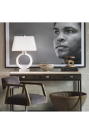 White Circular Base Modern Table Lamp | Andrew Martin Ring Form | Oroatrade.com