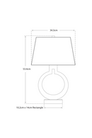 White Circular Base Modern Table Lamp | Andrew Martin Ring Form | Oroatrade.com