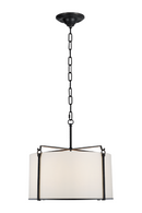 White Linen Pendant Lamp | Andrew Martin Aspen | Oroatrade.com