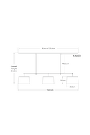 Brass Bar Paper Shade Pendant Light L | Andrew Martin | OROATRADE.com