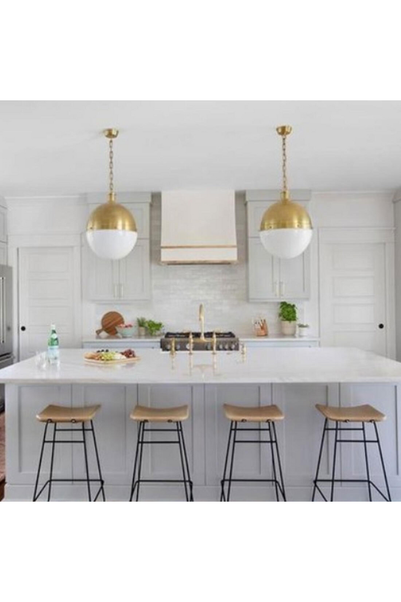 White Glass Ball Pendant Lamp | Andrew Martin Hicks | Oroatrade.com