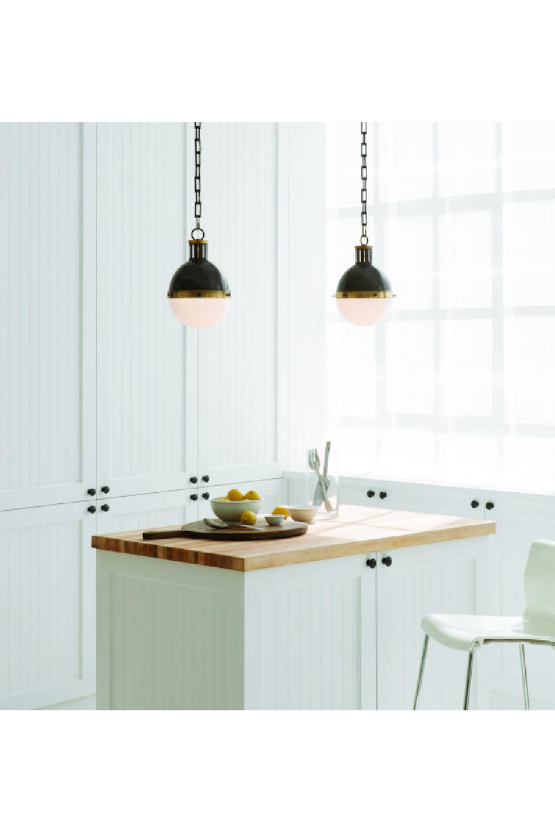 White Glass Ball Pendant Lamp | Andrew Martin Hicks | Oroatrade.com