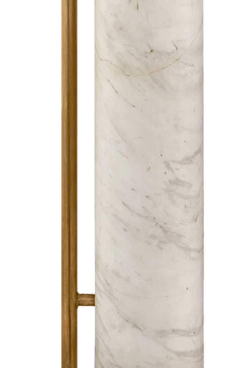 White Marble Base Floor Lamp | Andrew Martin Alma | Oroatrade.com