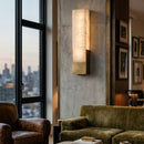 Antique Brass Frosted Glass Wall Light | Andrew Martin Covet