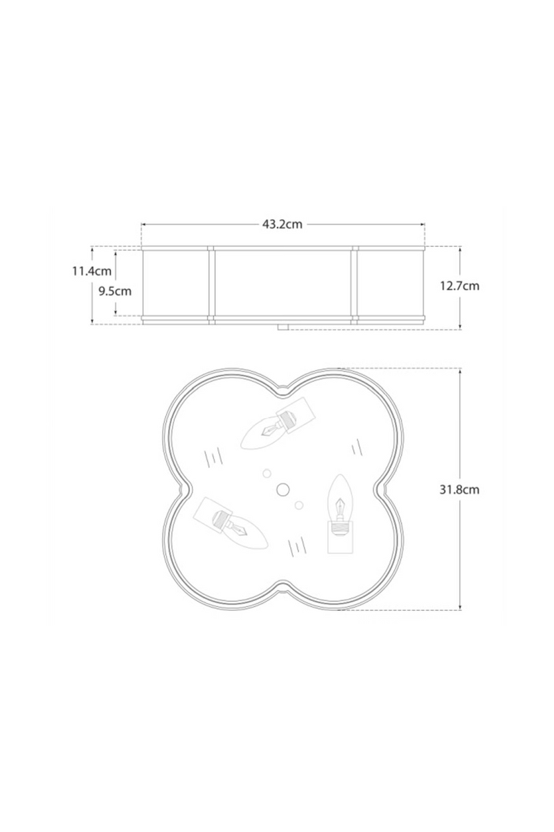 Clover-Shaped Ceiling Lamp | Andrew Martin Basil | Oroatrade.com