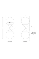 Antique Brass Double Wall Light | Andrew Martin Cristol | Oroatrade.com