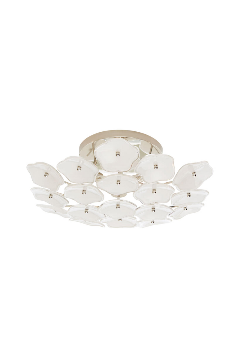 Cream Floral Glass Ceiling Lamp | Andrew Martin Leighton