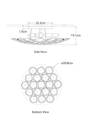 Cream Floral Glass Ceiling Lamp | Andrew Martin Leighton