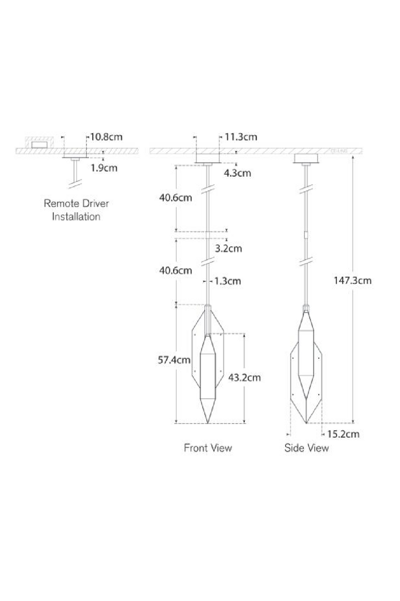 Natural Stone Geometrical Pendant Lamp | Andrew Martin Ophelion | Oroatrade.com