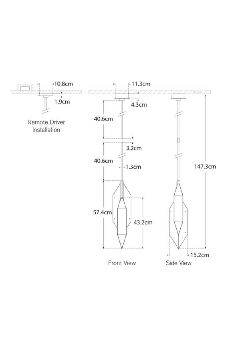 Natural Stone Geometrical Pendant Lamp | Andrew Martin Ophelion | Oroatrade.com