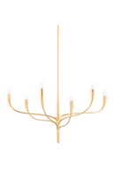 Six-Armed Gold Leaf Chandelier | Andrew Martin Labra | Oroatrade.com