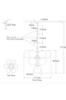 Glass Orbs Tiered Chandelier | Andrew Martin Cristol | Oroatrade.com