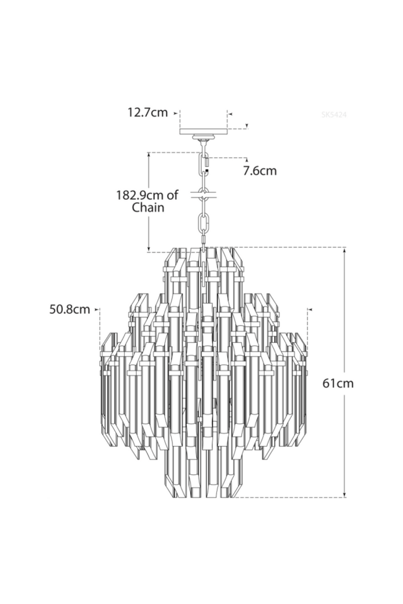4-Tier Crystal Chandelier | Andrew Martin Adele | Oroatrade.com