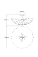 Scalloped Glass Bowl Ceiling Lamp | Andrew Martin Rosehill | Oroatrade.com