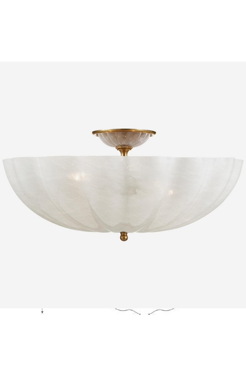 Scalloped Glass Bowl Ceiling Lamp | Andrew Martin Rosehill | Oroatrade.com