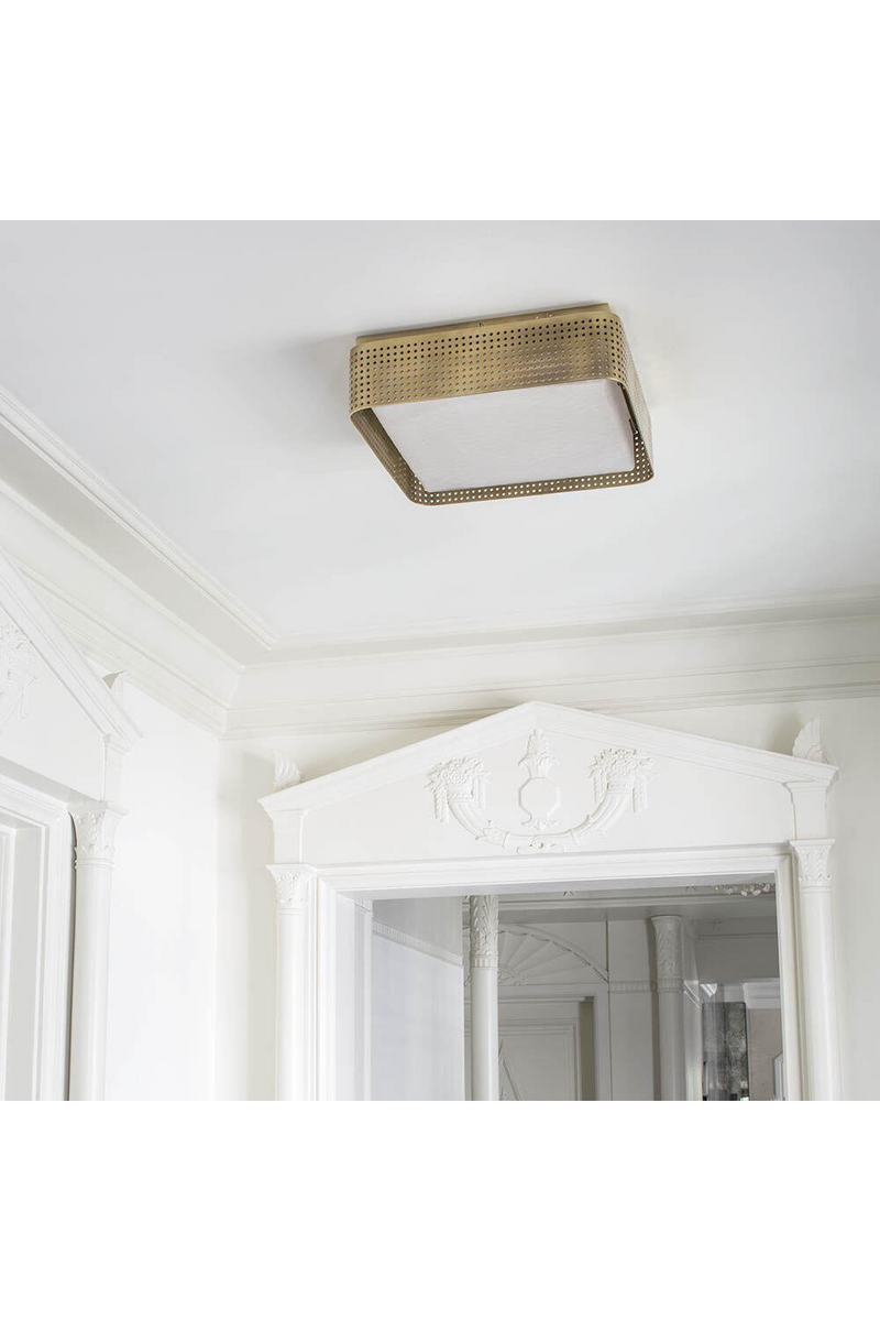 Perforated Square Ceiling Lamp | Andrew Martin Precision | Oroatrade.com